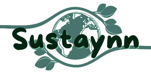 Sustaynn – globe and leaves logo